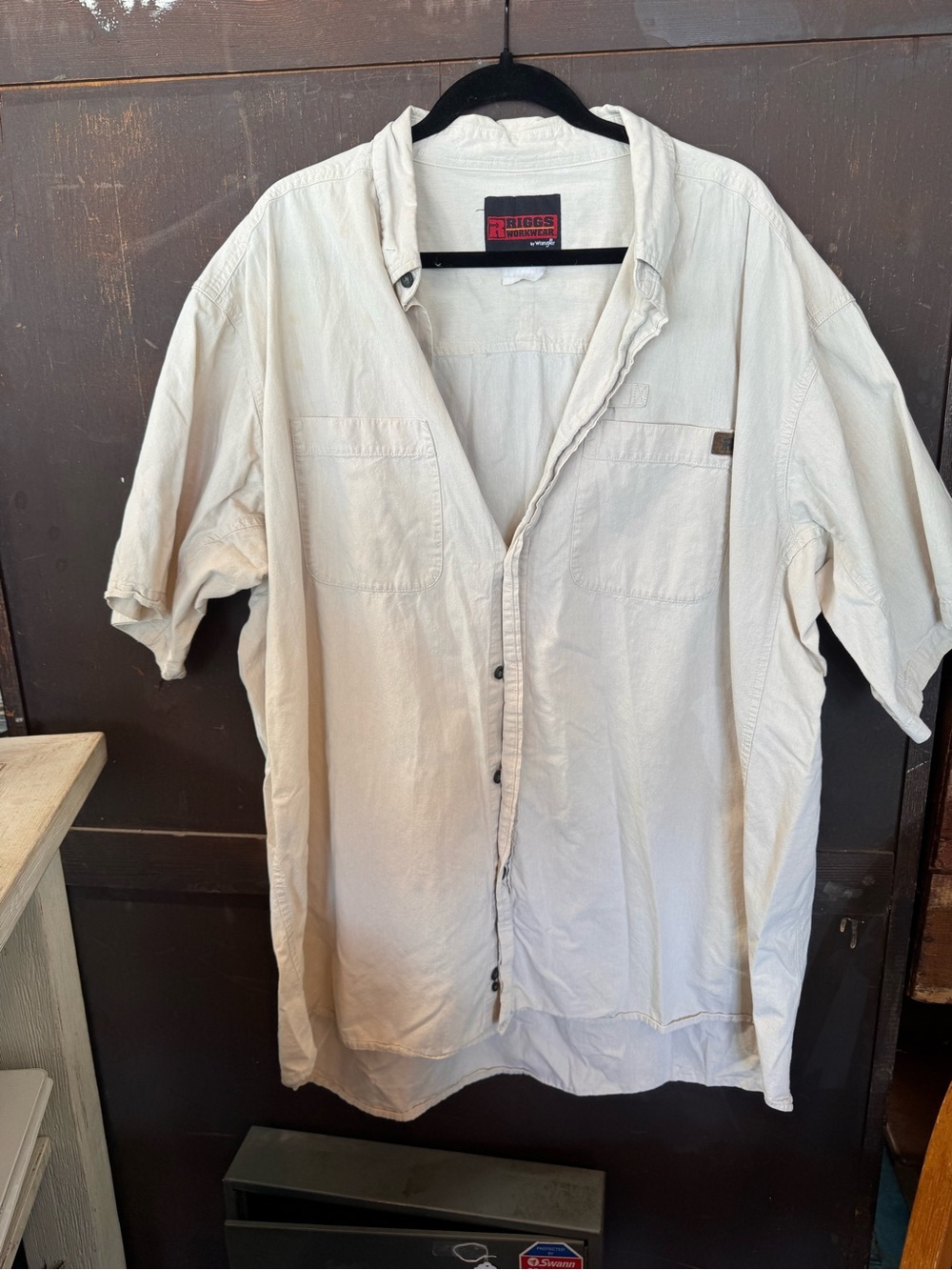 Briggs New York Men’s Short-Sleeve Button Shirt - Cream